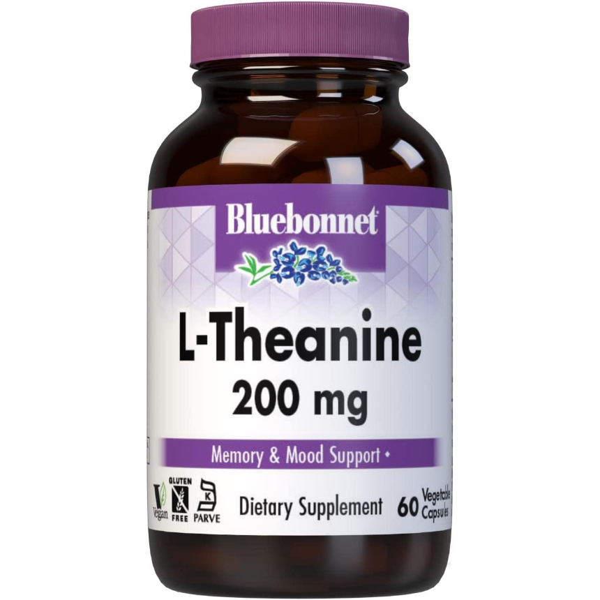Bluebonnet Nutrition L-THEANINE 200 mg 60 Vegetable Capsules Mms00236