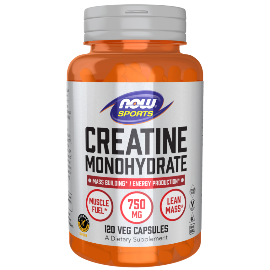 Now Foods Creatine Monohydrate, 750 mg, 120 Veg Capsules Mms00935