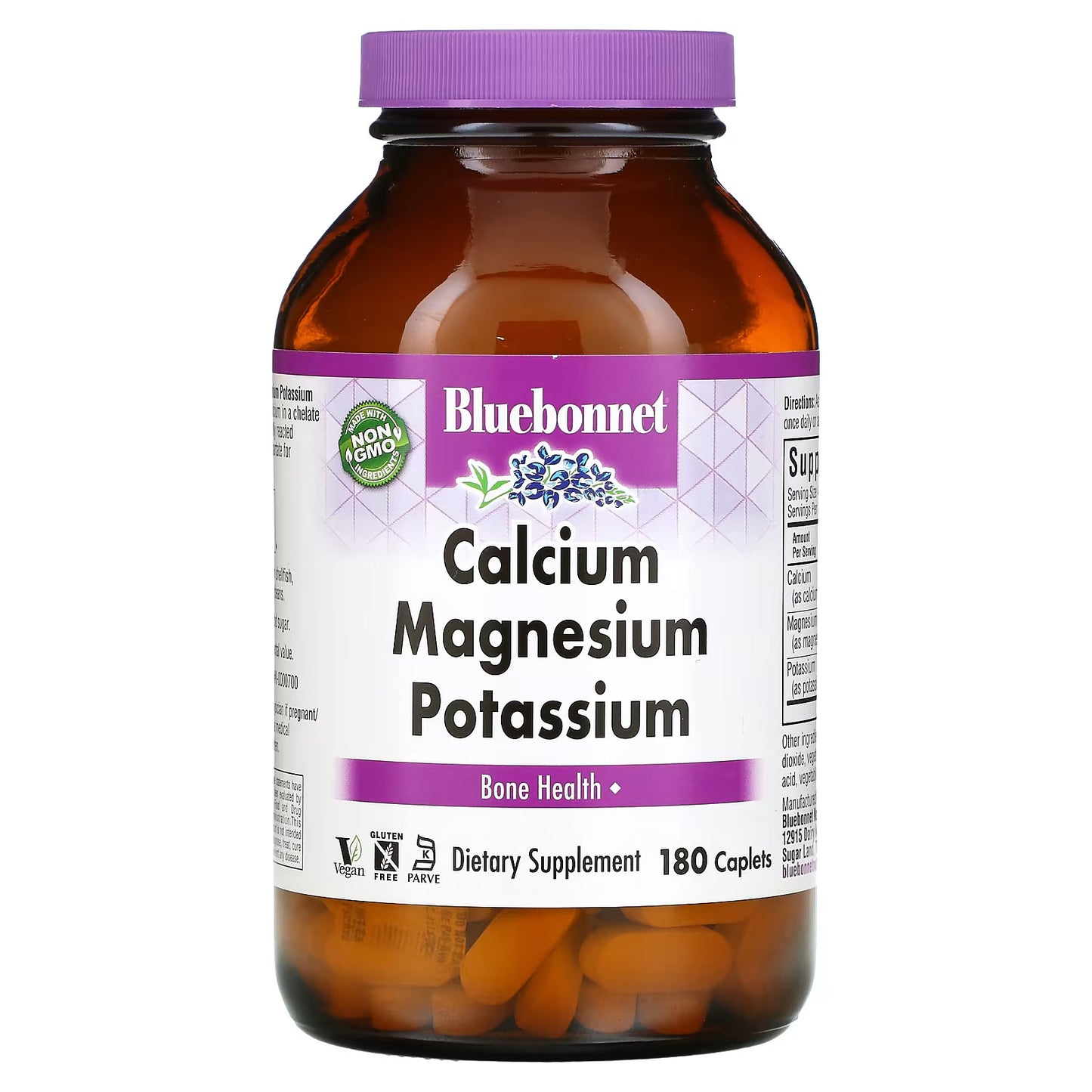 (st0002) Bluebonnet Nutrition Calcium Magnesium Potassium 180 Caplets Mms00275