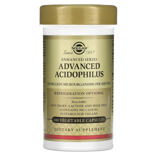 Solgar Advanced Acidophilus 100 Vegetable Capsules Mms01171