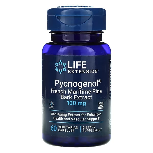 Life Extension, Pycnogenol, 프랑스 해송 껍질 추출물, 100mg, 베지 캡슐 60정 Mms00213