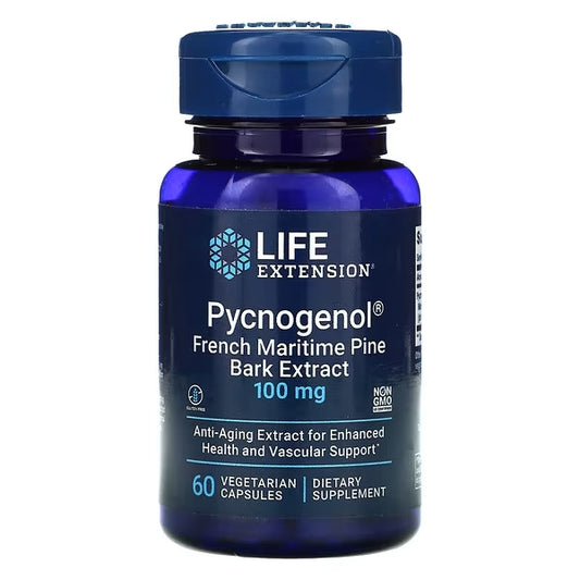 Life Extension, Pycnogenol, 프랑스 해송 껍질 추출물, 100mg, 베지 캡슐 60정 Mms00213