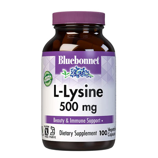 (st0009) Bluebonnet L-LYSINE 500 mg 100 Vegetable Capsules Mms00228