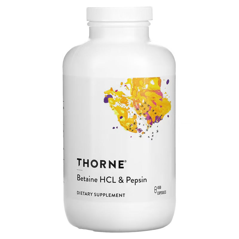 Thorne Research Betaine HCL & Pepsin, 450 Capsules Mms01070